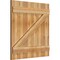 Ekena Millwork Joined Board-n-Batten Shutters w/Z-Bar, Rough Sawn Western Red Cedar, 32 1/4W x 33H, PR RBJ06Z32X033RWR - alternate 3